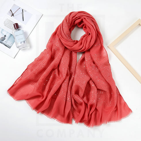 Starry Night Hijabs - Apple Red
